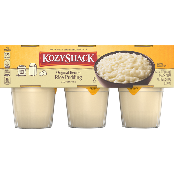 Refrigerated Pudding & Desserts Kozy Shack Original Recipe Rice Pudding hero