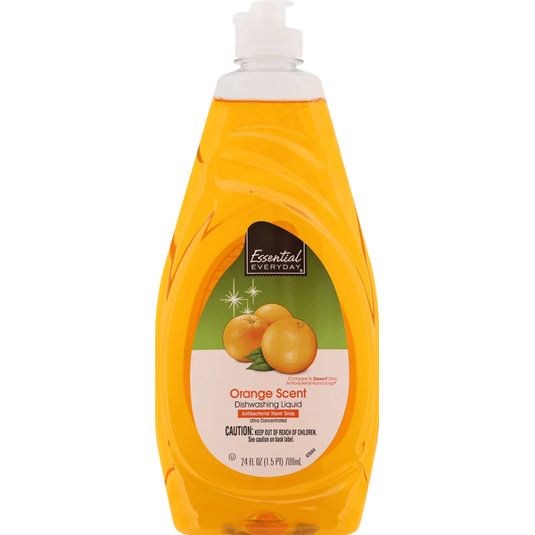 Dish Detergents Essential Everyday Dishwashing Liquid, Orange Scent, Ultra Concentrated hero