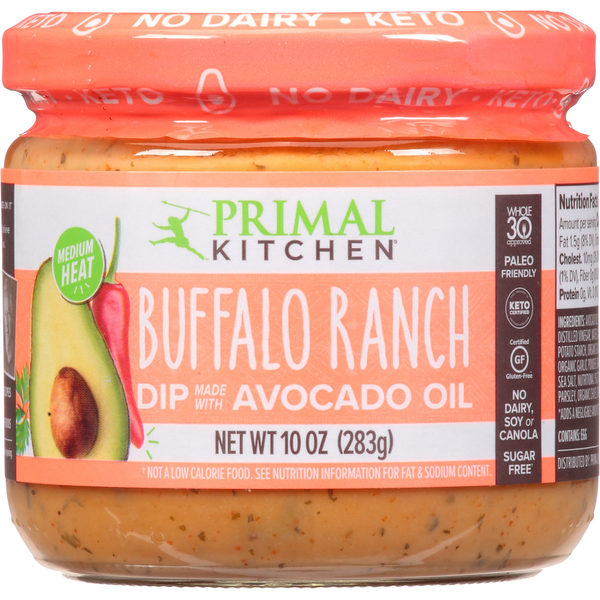 Chips & Pretzels Primal Kitchen Dip, Buffalo Ranch hero