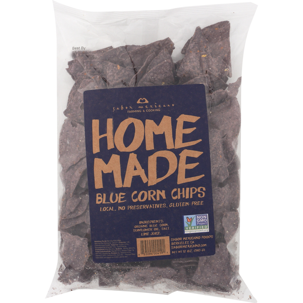 Chips & Pretzels Sabor Mexicano Homemade Corn Chips Blue Corn Chips hero