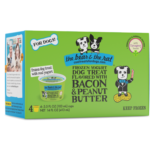 Dog Food & Care The Bear & The Rat Frozen Yogurt Dog Treat with Bacon & Peanut Butter hero