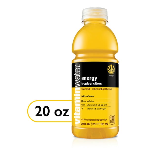 Energy & Sports Drinks vitaminwater Energy Electrolyte Enhanced Water W/ Vitamins, Tropical Citrus Drink hero