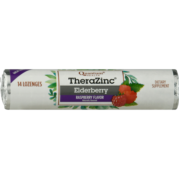 Cold, Flu & Allergy Quantum Health Lozenges, Elderberry, Raspberry Flavor hero