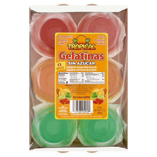 Tropical Strawberry Orange Lime Gelatinas Assorted Sugar Free Gelatin hero