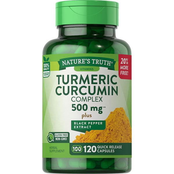 Supplements Nature's Truth Turmeric Curcumin Complex plus Black Pepper 500 Mg Capsules hero