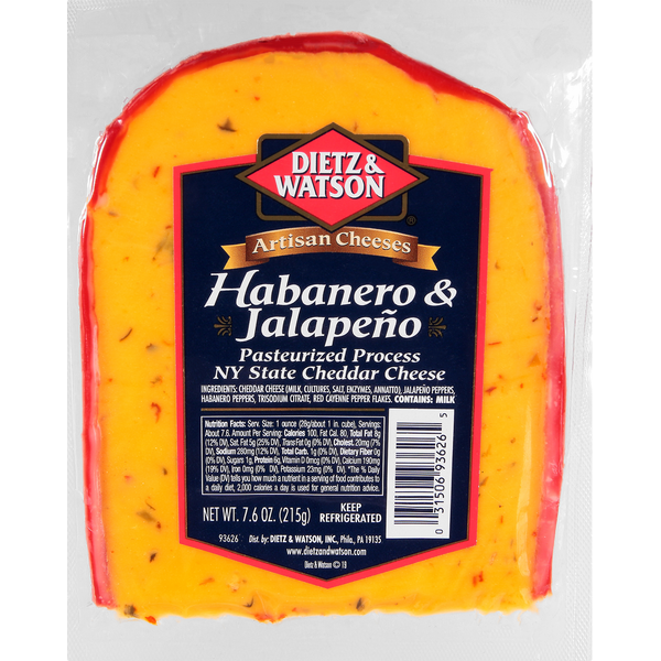 Packaged Cheese Dietz & Watson Cheese, Habanero & Jalapeno hero