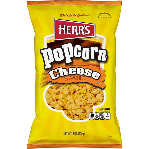 Popcorn & Jerky Herr's Popcorn, Gluten Free, Cheese hero