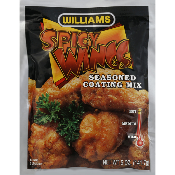 Marinades & Meat Preparation Williams Coating Mix, Seasoned, Spicy Wings hero