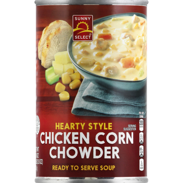 Prepared Soups & Salads Sunny Select Soup, Chicken Corn Chowder, Hearty Style hero