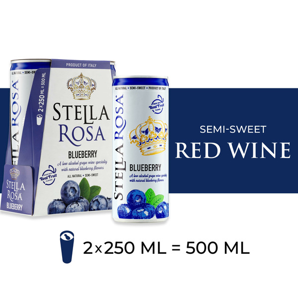 Sweet Wine Stella Rosa Blueberry Semi-Sweet Italian Red Wine hero