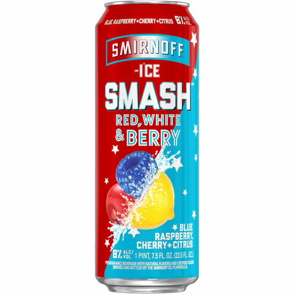 Flavored Hard Beverages Smirnoff Ice Smash Red White & Berry hero