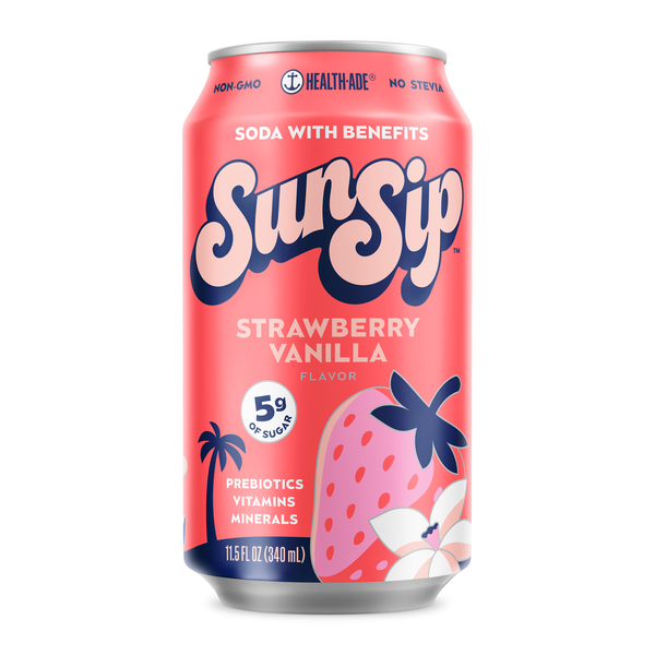 Soft Drinks Health-Ade SunSip Soda 11.5 Oz. - Strawberry Vanilla hero