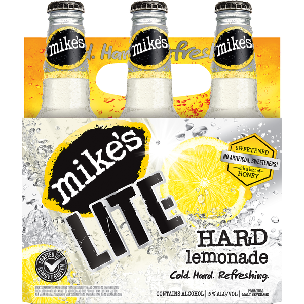 Beers & Coolers Mike's Hard Lemonade Hard Lite Lemonade, Bottles hero