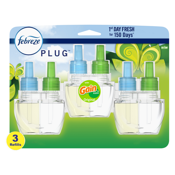 Air Fresheners & Candles Febreze Odor-Eliminating Fade Defy PLUG Air Freshener Refill, Gain Original Scent hero