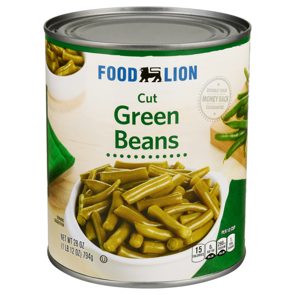 Canned & Jarred Vegetables Food Lion Green Beans, Cut, Can hero