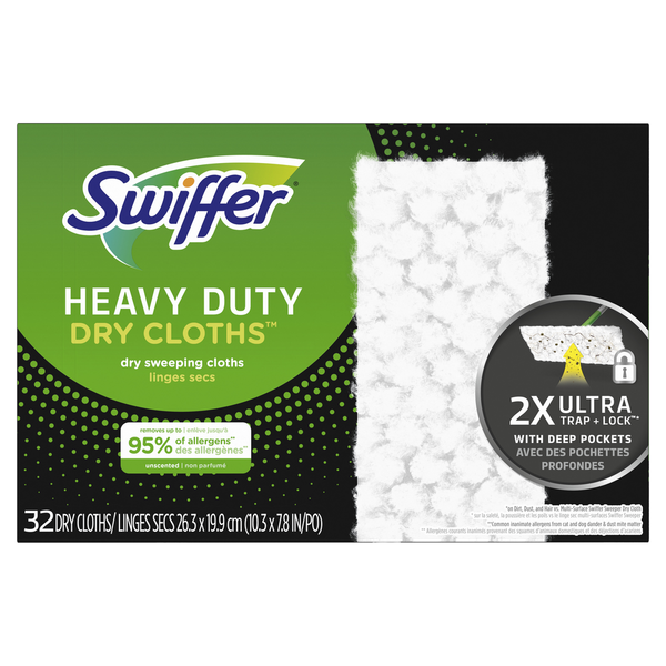 Cleaning Products Swiffer Sweeper Heavy Duty Multi-Surface Dry Cloth Refills for Floor Sweeping & Cleaning hero