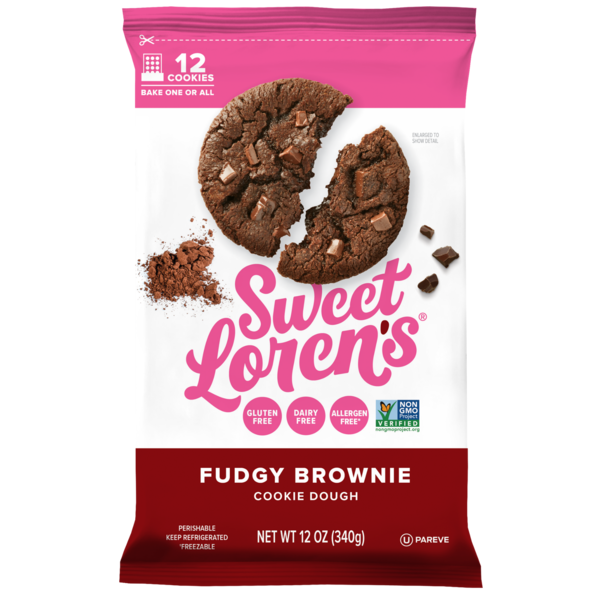 Refrigerated Deli Sweet Loren's  Ready to Bake Fudgy Brownie Cookie Dough, Gluten Free & Vegan hero