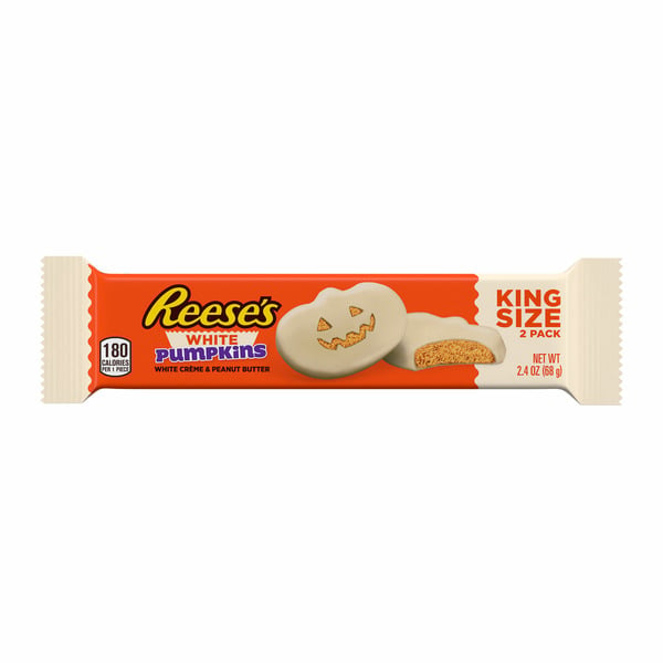 Candy & Chocolate Reese's White Creme King Size Peanut Butter Pumpkins Halloween Candy hero