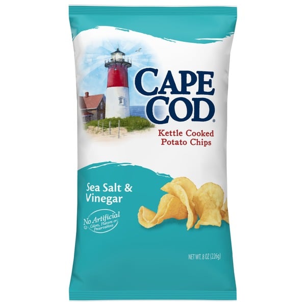 Chips & Pretzels Cape Cod Sea Salt and Vinegar Kettle Cooked Potato Chips hero