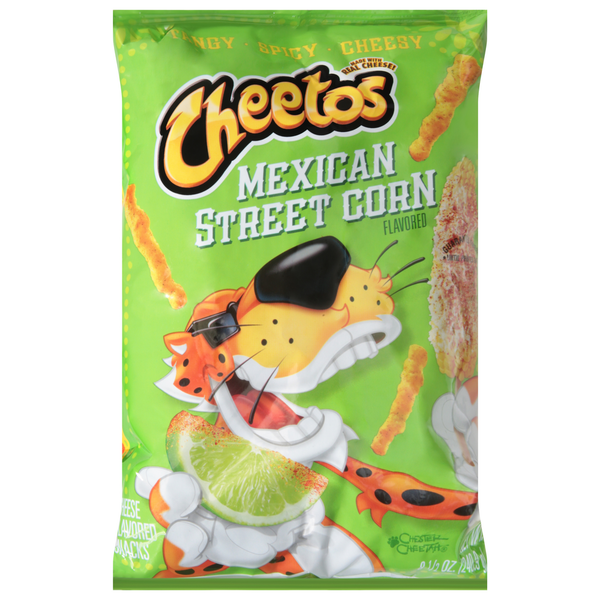 Latino Foods Cheetos Cheese Flavored Snacks, Mexican Street Corn hero