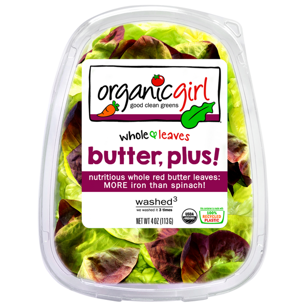 Packaged Vegetables & Fruits Organic Girl Butter, Plus!, Whole Leaves hero