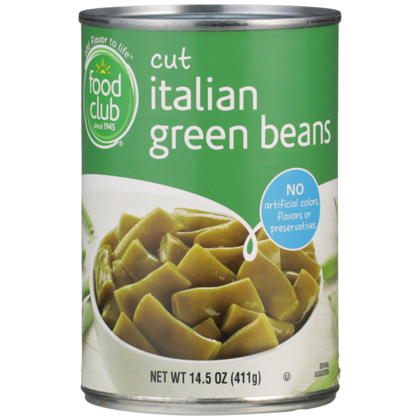 Canned & Jarred Vegetables Food Club Cut Italian Green Beans hero