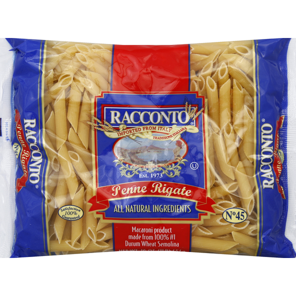 Dry Pasta Racconto Italian Foods Penne Rigate, No. 45 hero