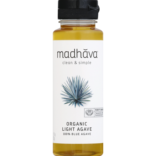 Honeys, Syrups & Nectars Madhava Light Agave, Organic hero