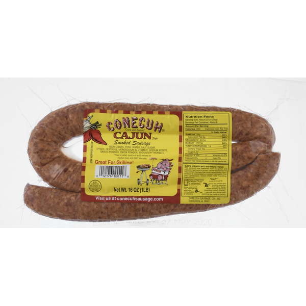 Hot Dogs, Bacon & Sausage Conecuh Smoked Sausage, Cajun Style hero