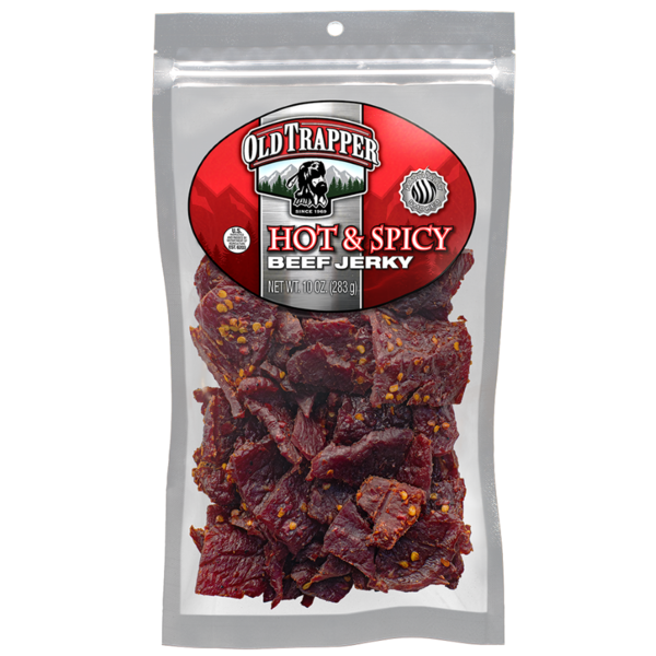 Popcorn & Jerky Old Trapper Hot & Spicy Beef jerky hero