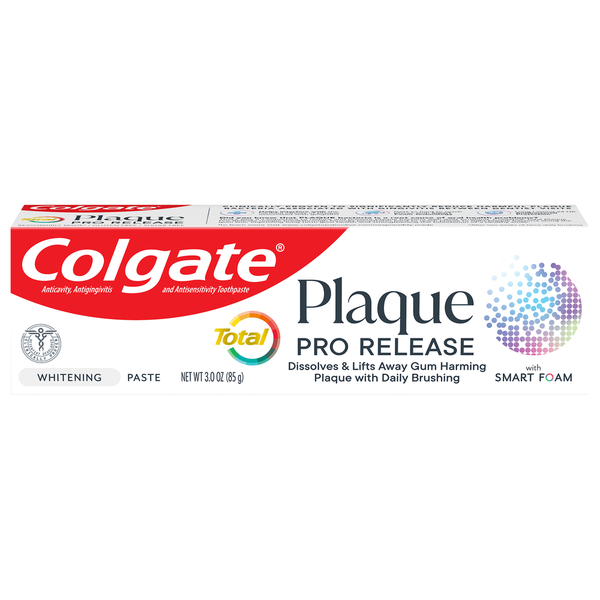 Oral Hygiene Colgate Toothpaste, Plaque, Pro Release, Whitening hero