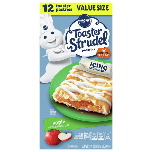 Frozen Breakfast Pillsbury Toaster Pastries, Apple, Value Size hero