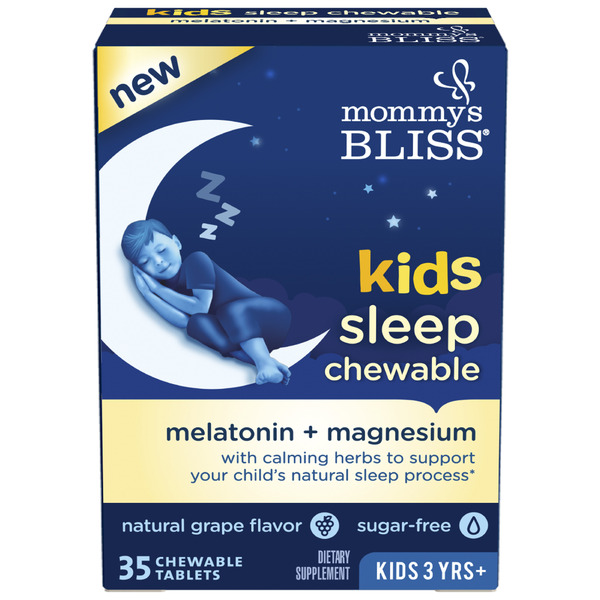 Mommy's Bliss Kids Sleep Chewable Tablet with Melatonin + Magnesium, Sugar Free hero