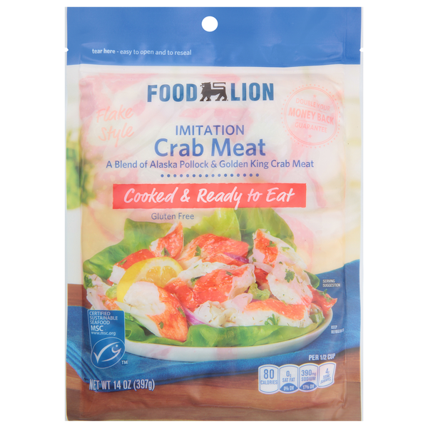 Fresh Crab & Shellfish Food Lion Crabmeat, Imitation hero