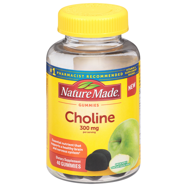 Nature Made Choline, 300 mg, Gummies, Green Apple hero