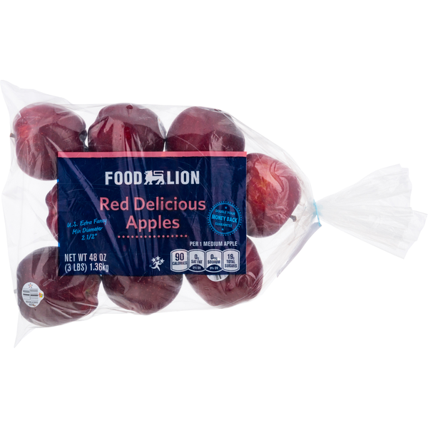 Fresh Fruits Food Lion Apples, Red Delicious hero