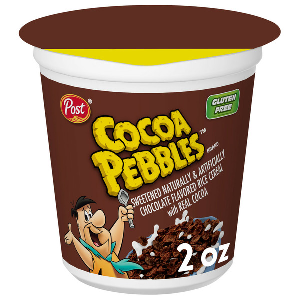 Cereal Post Cocoa Pebbles Breakfast Cereal, Gluten Free, Kids Snacks, Cereal Cups hero