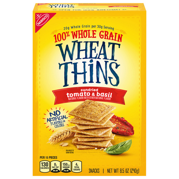 Grains, Rice & Dried Goods Wheat Thins Sundried Tomato & Basil Whole Grain Wheat Crackers hero