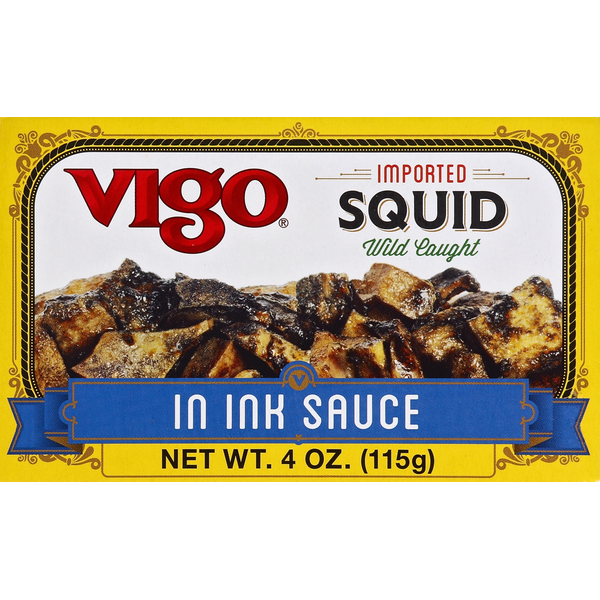 Canned Meat & Seafood Vigo Squid, in Ink Sauce hero