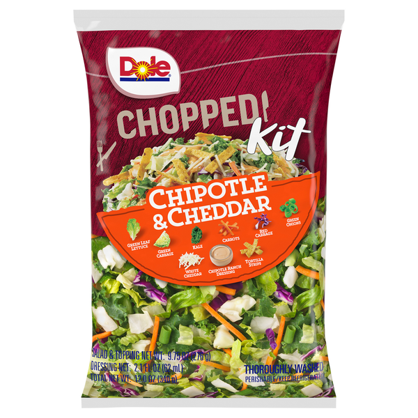 Packaged Vegetables & Fruits Dole Chopped Kit, Chipotle & Cheddar hero