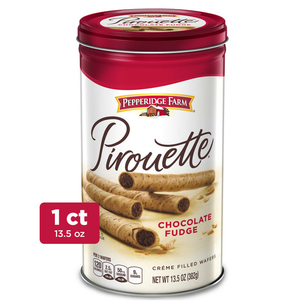 Packaged Cookies Pepperidge Farm Crème Filled Wafers Chocolate Fudge Cookies hero