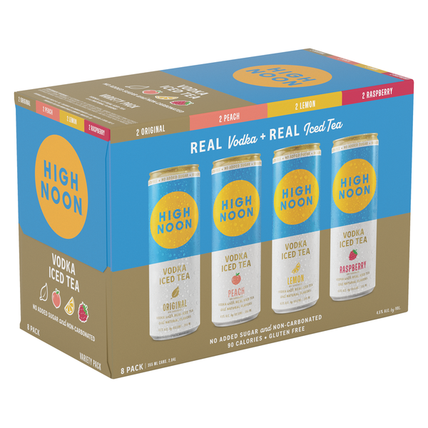 Beers & Coolers High Noon Vodka Hard Tea Variety Pack 8 Pack hero