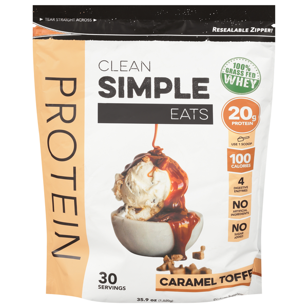 Clean Simple Eats Protein, Caramel Toffee hero