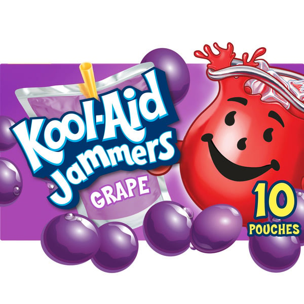 Juice & Nectars Kool-Aid Jammers Grape Flavored Kids 0% Juice Drink Pouches hero