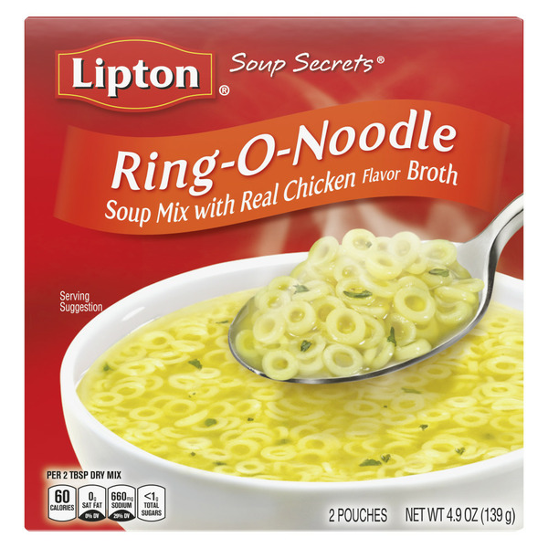 Soup, Stock & Broth Lipton Instant Soup Mix Ring-O-Noodle hero