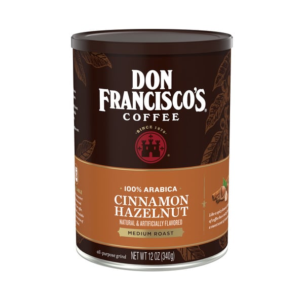 Coffee Don Francisco's Coffee Cinnamon Hazelnut Flavored Ground Coffee hero