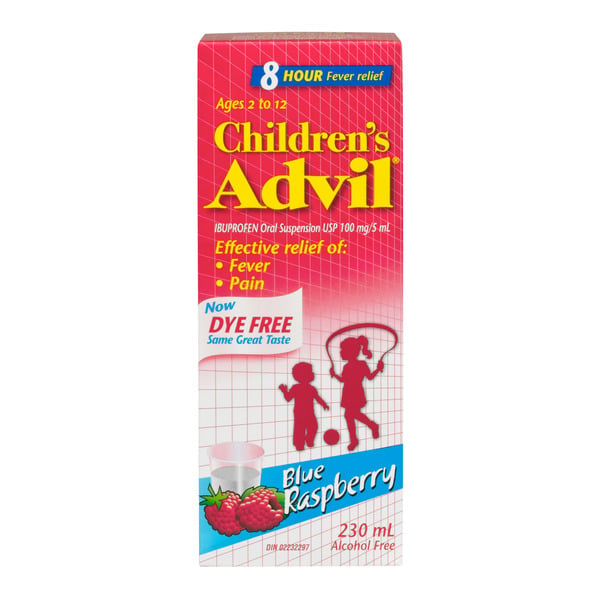 Baby First Aid & Vitamins Advil - Children Suspension Blue Raspberry, Dye-Free hero