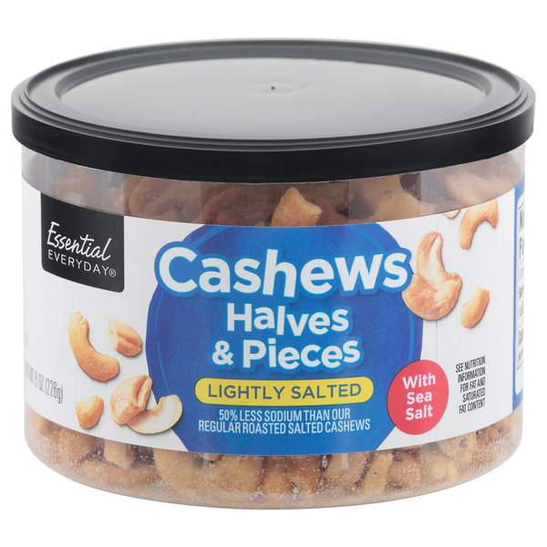 Nuts, Seeds & Dried Fruit Essential Everyday Cashews, Halves & Pieces, Lightly Salted hero