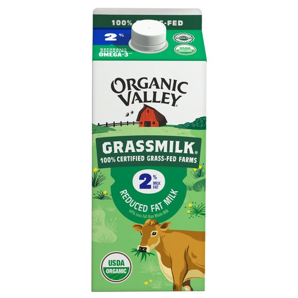 Organic Valley 100% Grass Fed, Organic 2% Milk hero