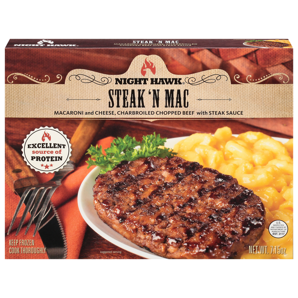 Frozen Meals Night Hawk Steak 'N Mac hero